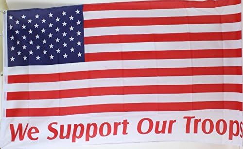 3'x5 'apoiamos nossas tropas American Flag Banner