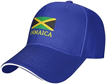 Capace de beisebol unissex da bandeira jamaicana se encaixa em homens mulheres ajustáveis ​​hat sandwich