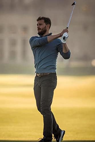 Camisas de pólo de manga longa de coorun masculino UPF 50+ Golf Golf Lightweight Wicking Performance Contraste