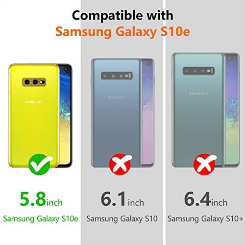 Rayboen Case for Samsung Galaxy S10E, Clear Floral Pattern Projetado Caixa de telefone protetora à prova de