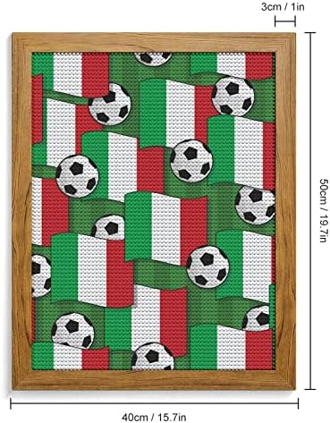 Padrão de futebol da Itália Round Diamond Painting Desenho de desenhos de kits com artesanato artístico