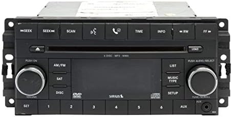1 Factory Radio AM FM Rádio Satélite AUX 6 DISC CD MP3 Player Compatível com 2009-2014 Dodge Nitro 05064932AC
