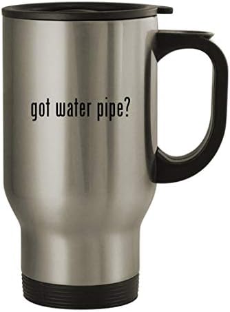 Presentes de Knick Knack Got Water Pipe? - 14oz de caneca de café em aço inoxidável, prata