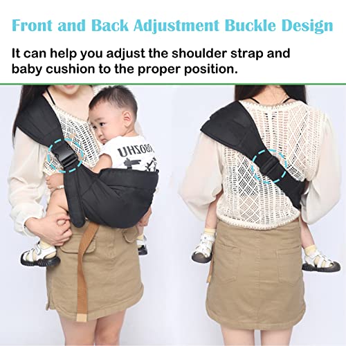 Hacocola transportadora de bebês, portátil ergonômico um ombro salvando portador de criança, estilingue de bebê de peso leve confortável adequado para criança infantil de 0 a 36 meses até 38,5 lbs