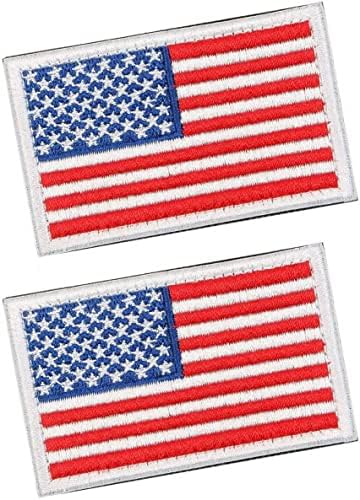 2 peças Tactical USA Bandle Patch - Us American Flag, com gancho e loop para mochilas Caps Hats Jackets calças,