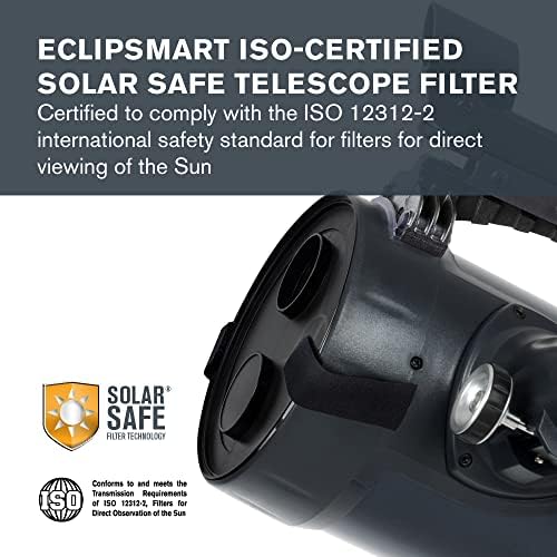 Celestron-Eclipsmart Seguro Solar Eclipse Telescópio Filtros-Compatível ISO 12312-2-Trabalha com o telescópio