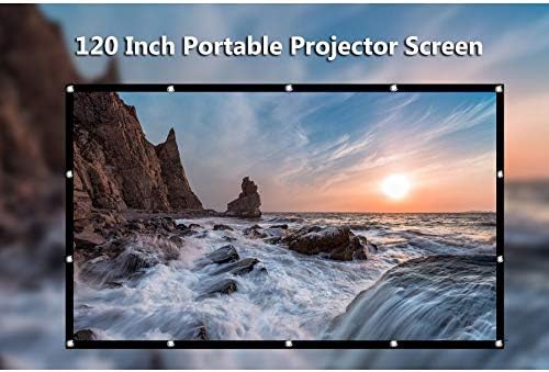 Tela do projetor CLGZS 133/120/100 polegadas 16: 9 Material de pano branco portátil dobrável para projetor completo