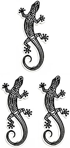 Kleenplus 3pcs. Chameleon Lizard Gecko Iguana Salamandra Crianças Patches de desenho animado