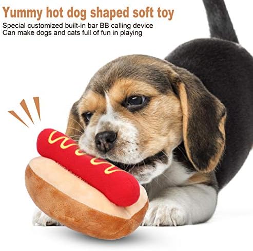 Jeanoko Hot Dog Toy Toy Requintado Design Comida Forma de Brinquedo de Brinquedo de Brinquedo Esquecível