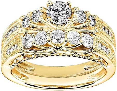 Wybaxz para cima e para baixo anel para o anel da filha do casal com diamantes para mulheres jóias