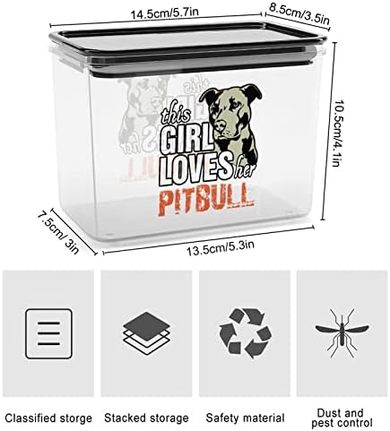 Esta garota ama sua caixa de armazenamento de pit bull plástico organizador de recipientes de recipientes