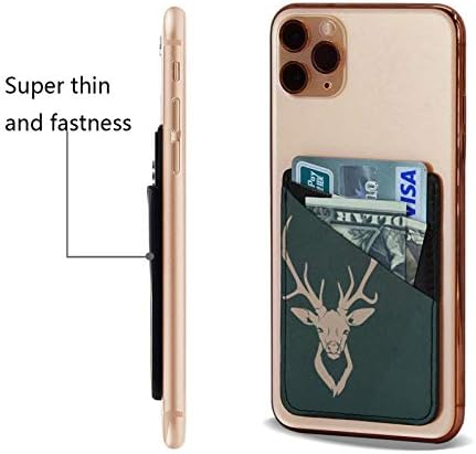 Deer Buck Antlers Caçando Caveira, Humor Portador de cartão de telefonia engraçado para traseiro do telefone