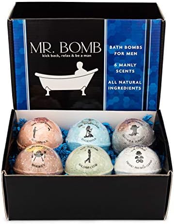Sr. Bomba -Bomb Shower Steamer Greet Conjunto e banheiras exuberantes para homens, 10 bombas de chuveiro e