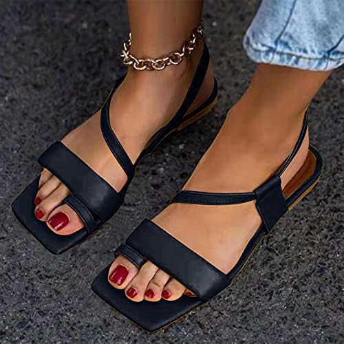 Waserce Slides fofos Mulheres sandálias de moda Tamanho da moda Moda Strap São grande grande sandálias femininas