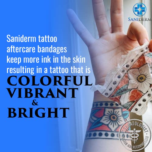 Bandagem pós -tratamento com tatuagem de Saniderm, bandagens adesivas transparentes que protegem e curam