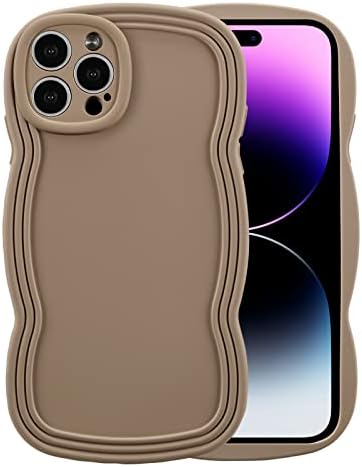 XIZYO para iPhone 14 Pro Max Case de 6,7 polegadas Correia Curly Frame Phone Caixa de telefone fofa cor estética