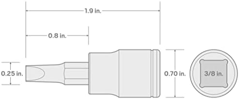 TEKTON 3/8 polegadas de acionamento x S3 quadrado Soquete de bit | SHB15203