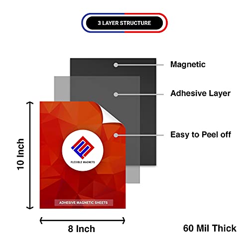 Ímãs flexíveis folhas magnéticas auto -adesivas - Faça qualquer coisa um ímã - folhas de adesivo magnético