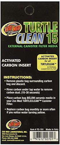 Zoo Med Turtle limpo 15 inserções de carbono ativadas