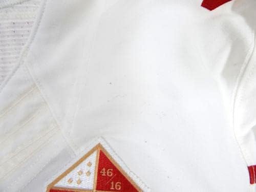 2015 San Francisco 49ers Thomas #31 Jogo emitiu White Jersey 70th Patch 42 291 - Jogo da NFL não assinado Jerseys usados