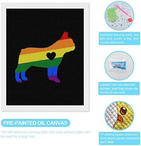 LGBT BULLDDOG PRIDE Custom Diamond Kits Kits Paint Art Picture By Numbers for Home Wall Decoration
