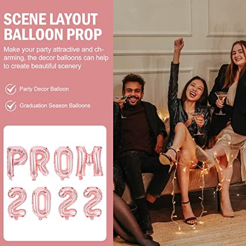 Balão de letra aboofan balões de látex 8pcs proM 2022 Balões de alumínio bandeira de balões de cartas