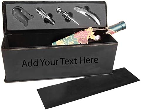 Caixa de vinho de couro único personalizado com ferramentas, personalizada sua própria caixa, presente de natal,