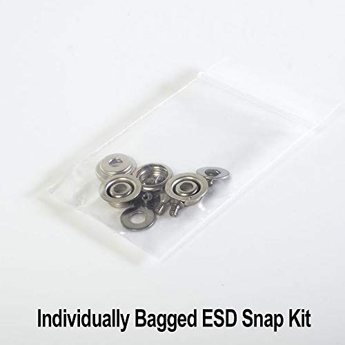 Kit Snap Universal Snap Care Static para mesa ESD, tapetes de piso ESD - Snaps de 10 mm - fácil de