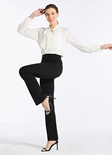 Willit Women's Yoga Dress Pants Botcut Work Slacks Pants Stretch Office Casual Pantite Petite/Regular/Long