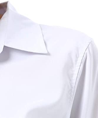 Camisetas de botão básico de gemolly feminino