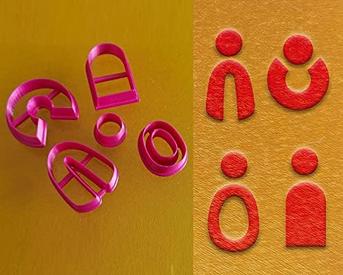 4 conjuntos de cortadores de argila de polímero - cortador de impressão 3D para fazer jóias e formas