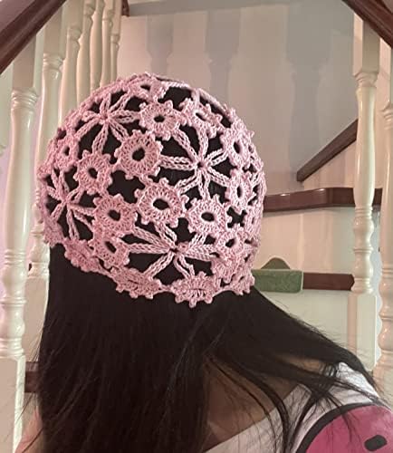 AllDecor Handmade Knit Cutout Floral Floranie Hat for Women Cotchet Crochet Hollow Cinvent Cap
