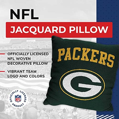 Northwest NFL Decorativo Futebol Pillow para sofá e cama, travesseiro quadrado de tecido com equipe