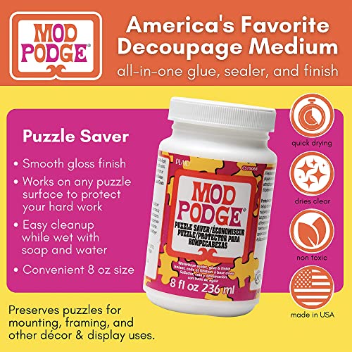 Kit de cola de economia de quebra -cabeça de mod Podge, escovas adesivas para quebra -cabeças, tábuas,