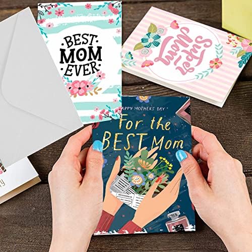Anymonypf 24 pacote feliz cartões do dia das mães Obrigado Mon Celebration Card com envelopes para