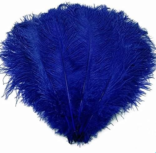 Zamihalaa Royal Blue Fluffy Avestruz Feather 15-70cm 10-200pcs Diy Feathers for Crafts Party Wedden