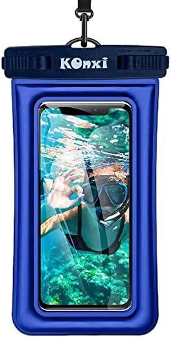 Bolsa telefônica flutuante de konxi flutuante, estojo à prova d'água na caixa de bolsas secas subaquáticas para natação na praia
