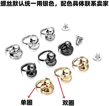 20pcs liga de zinco Maçorelas de pular anel redondo tampa rotativa tampa de metal preto artes decorações Manicure Caso Case DIY Ornamentos -