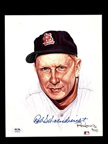 Red Schoendienst PSA DNA assinado 8x10 Ron Lewis Photo Autograph Cardinals - Fotos autografadas da MLB