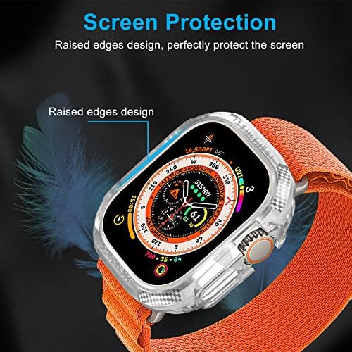 Qoosea para Apple Watch Ultra 49mm Caso [sem protetor de tela], 2 Pacote de proteção TPU de proteção à