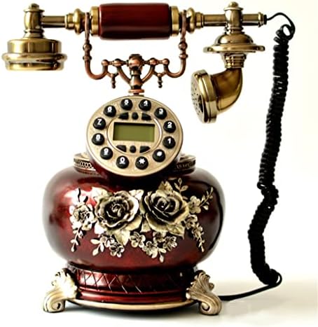 Zlxdp Antique Telephone Crafts Vintage Metal Liquidline Home Ornamentos decorativos Telefone