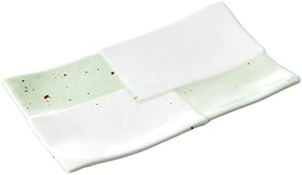 セトモノホンポ Placa de cerâmica quadriculada moderna [8,5 x 4,9 x 1,1 polegadas]