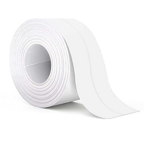Fita de tira de calafeta branca Hoacm Fita à prova d'água, 1,5 x 10,5 pés PVC Fita de calafeta