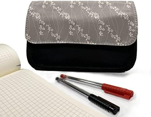 Caixa de lápis japonesa lunarável, linhas verticais onduladas Sakura, Saco de lápis de caneta