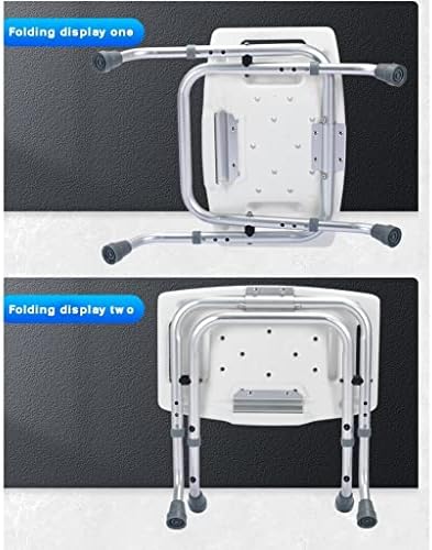 Cadeira de banheira de 3 posições ajustável em altura do robmet com alças e pés não deslizantes, banquinho