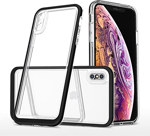 Storm Buy Telefone Compatível para [iPhone XS max], tampa traseira dura e cristal