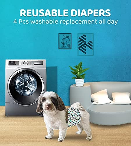 Fraldas de cachorro reutilizáveis ​​bandos de barriga de cachorro masculino lavabáveis ​​fracas de filhotes super-absorventes