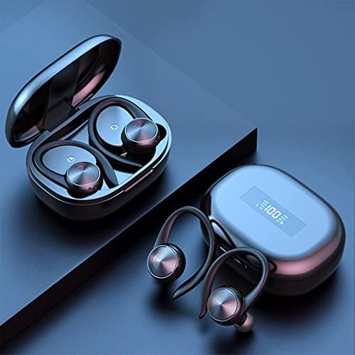 NSXCDH Bluetooth sem fio fones de ouvido, executando fones de ouvido com exibição digital LED, fones