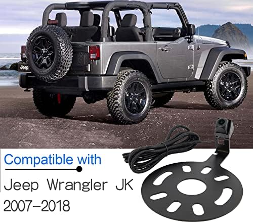 Câmera de backup para Jeep Wrangler JK Pneu Spare Mount 2007-2018, câmera traseira Câmera reversa Câmera impermeável