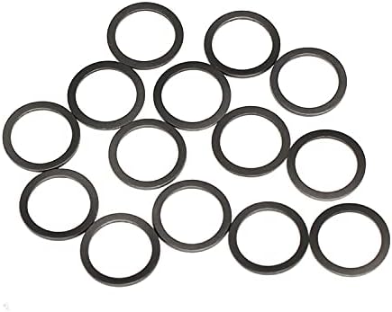 32cs 18mm od 12mm interno lavagem de diâmetro gaxeta preta grafite nylon arruelas de plástico de anel círculo
